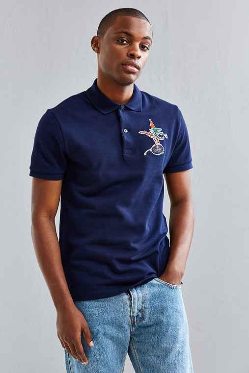 Urban Outfitters Lacoste By Jean-paul Goude Polo Shirt,navy,l