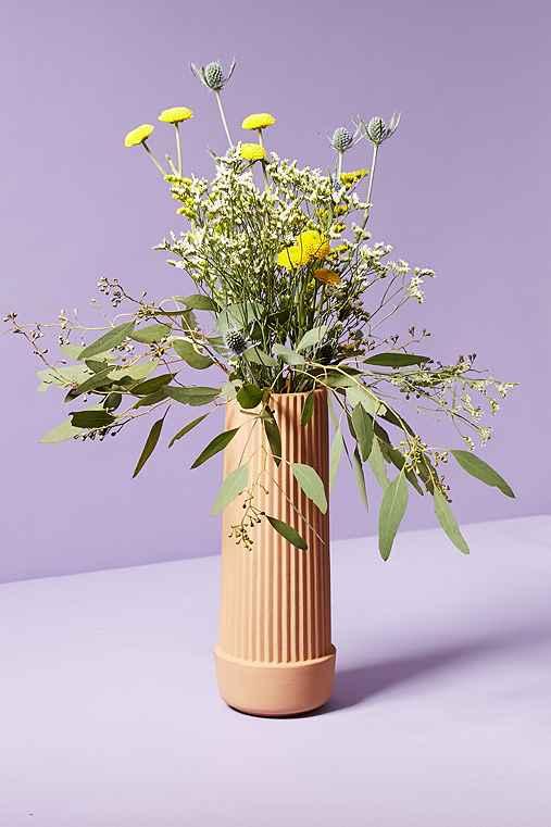 Urban Outfitters Umbra Shift Pleated Vase,rust,one Size