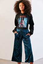Urban Outfitters Silence + Noise Tabitha Crushed Velvet Culotte Pant
