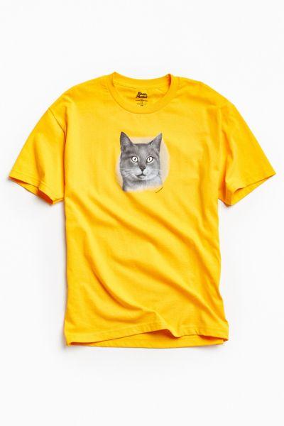 Urban Outfitters Skate Mental Cat Glow-in-the-dark Eyes Tee