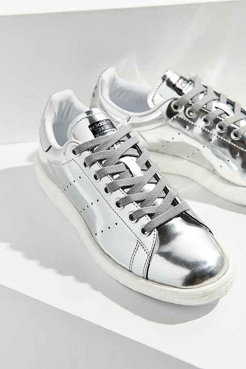 Urban Outfitters Adidas Stan Smith Metallic Boost Sneaker,silver,6.5