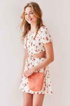 Urban Outfitters Baggu Leather Crossbody Bag,pink,one Size