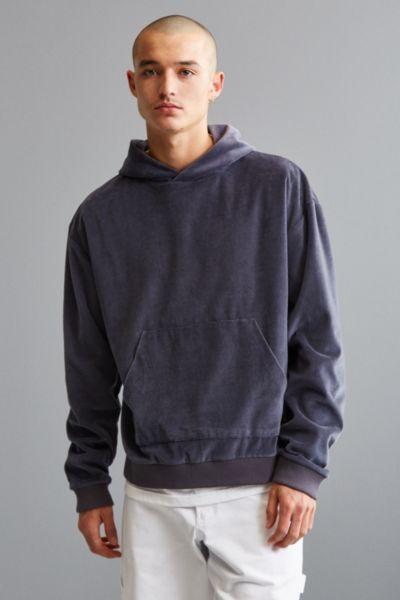Urban Outfitters Uo Malone Velour Hoodie Sweatshirt
