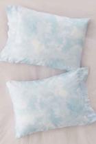 Urban Outfitters Subtle Tie-dye Pillowcase Set,blue,one Size