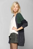 Urban Outfitters Bdg Stripe Open-front Cardigan,blue Multi,xs