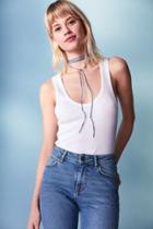 Urban Outfitters Denim Wrap Choker Necklace