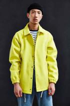 Urban Outfitters Uo Wool Coach Jacket,bright Yellow,s