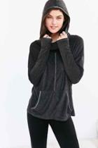 Urban Outfitters Project Social T X Out From Under Cowl Neck Hoodie Sweatshirt,dark Grey,l