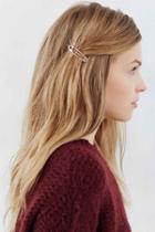 Urban Outfitters Safety Pin Bobby Pin Set,gold,one Size