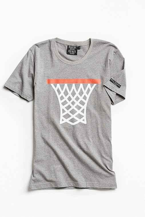 Urban Outfitters Quatre Cent Quinze Hoop Tee,grey,xl
