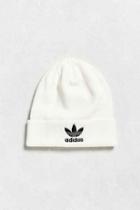 Urban Outfitters Adidas Trefoil Knit Beanie,white,one Size