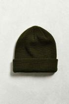 Urban Outfitters Uo Waffle Beanie,green,one Size