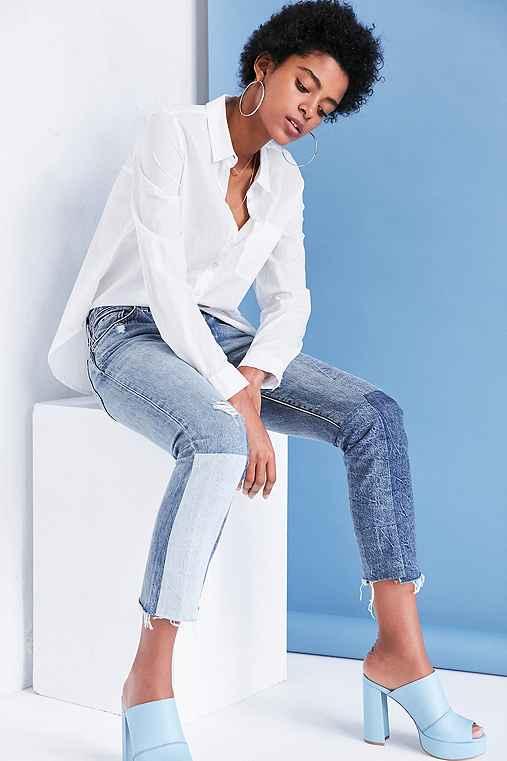 Urban Outfitters Levi's 501 Colorblock Patch Skinny Jean - Ragged Lands,indigo,28