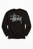 Urban Outfitters Stussy Basic Long Sleeve Tee,black,s