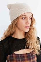 Urban Outfitters Classic Knit Beanie,ivory,one Size
