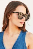 Urban Outfitters Veronica Preppy Cat-eye Sunglasses,black,one Size