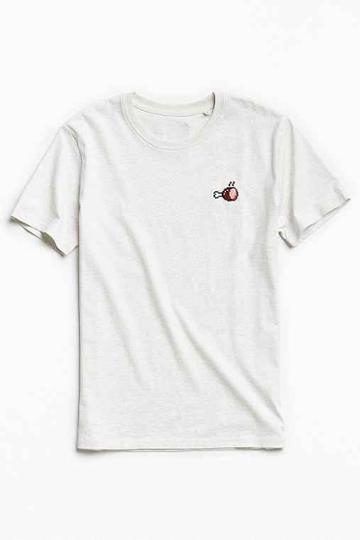 Urban Outfitters Bricktown World Embroidered Roasted Ham Tee,cream,xl