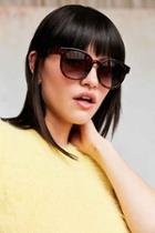 Urban Outfitters Bahama Rounded Square Sunglasses,brown,one Size