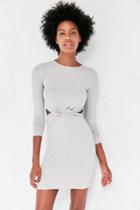 Urban Outfitters Silence + Noise Knot-front Long-sleeve Mini Dress