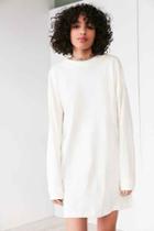 Urban Outfitters Bdg Maeby Oversized Long-sleeve T-shirt Dress,ivory,l