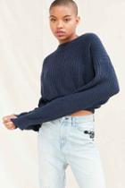 Urban Outfitters Urban Renewal Remade Dolman Cropped Sweater,navy,m/l