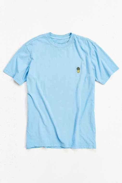 Urban Outfitters Embroidered Pineapple Tee,sky,l