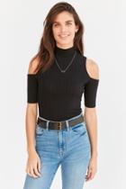 Urban Outfitters Silence + Noise Annalise Mock-neck Cold Shoulder Top
