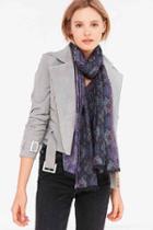 Urban Outfitters Intarsia Blanket Scarf,blue,one Size