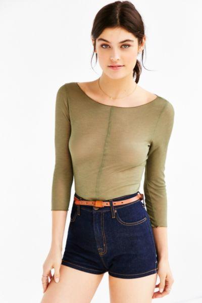 Urban Outfitters Out From Under 3/4 Sleeve Boatneck Top