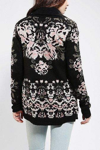 Staring At Stars Intarsia Drape Open Cardigan