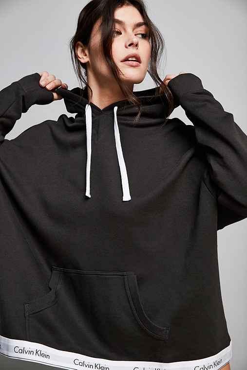 Urban Outfitters Calvin Klein Modern Cotton Hoodie Sweatshirt,black,m/l