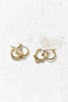 Urban Outfitters Full Bloom Hoop Earring,gold,one Size