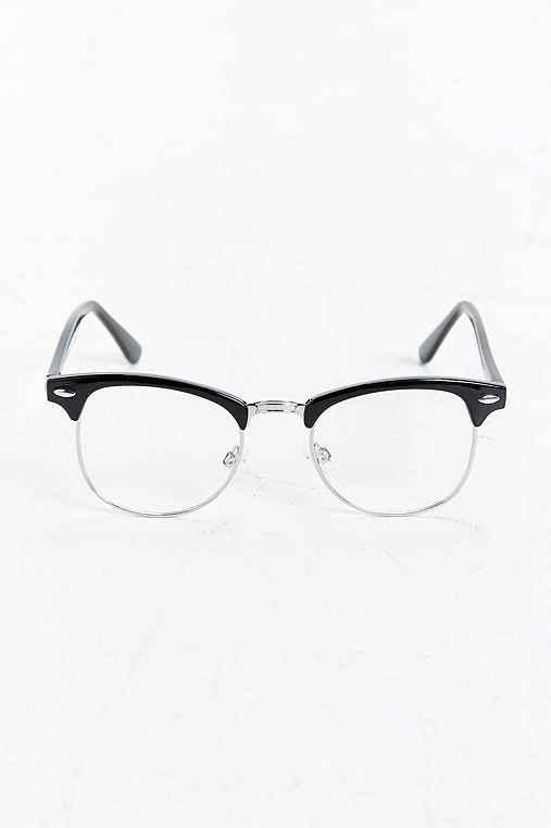 Urban Outfitters Half-frame Readers,black,one Size