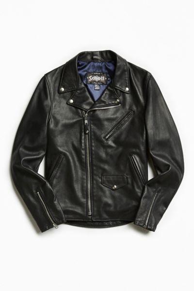 Urban Outfitters Schott X Uo Stonewashed Pebbled Leather Perfecto Jacket