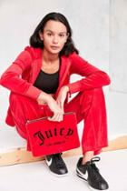 Urban Outfitters Juicy Couture For Uo Velvet Pouch,red,one Size