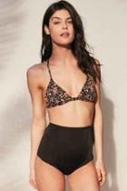Urban Outfitters Out From Under Solid High-waisted Bikini Bottom,black,m