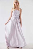 Urban Outfitters Silence + Noise Coralina Cupro Asymmetrical Maxi Dress,lavender,s