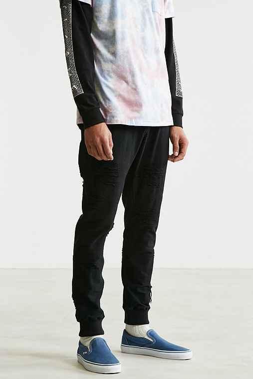 Urban Outfitters Publish Gideon Destructed Sweatpant,black,36