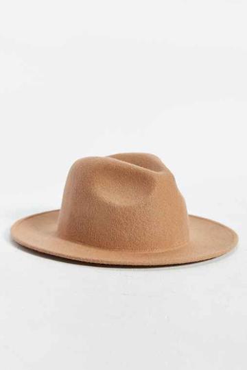 Urban Outfitters Rosin Wide Brim Felt Fedora,honey,l/xl