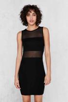 Urban Outfitters Silence + Noise Mesh Bandeau Bodycon Mini Dress,black,xs