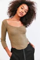 Urban Outfitters Truly Madly Deeply Grace Cinch-front Thermal Top