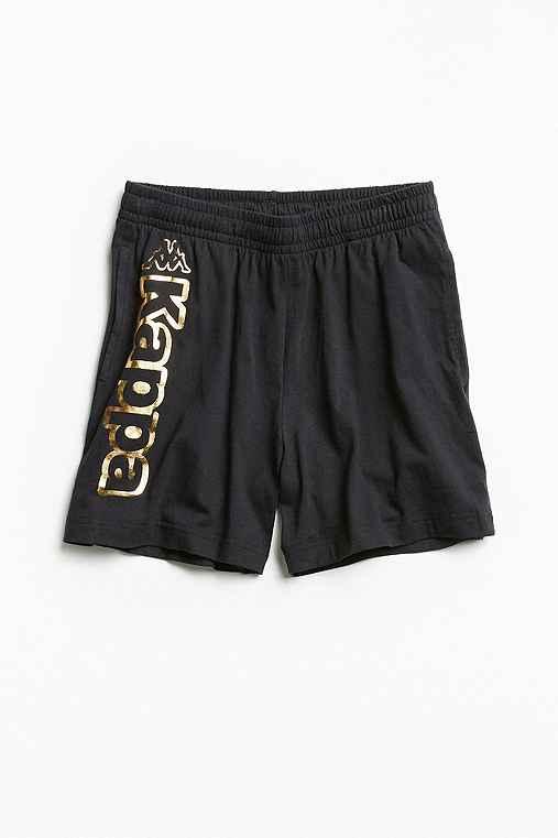 Urban Outfitters Kappa Enorme Logo Sweat Short,black,xl