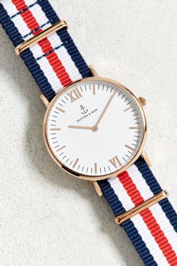 Urban Outfitters Kapten & Son Campus Nylon Strap Watch