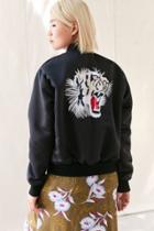 Urban Outfitters Urban Renewal Recycled Embroidered Satin Bomber Jacket