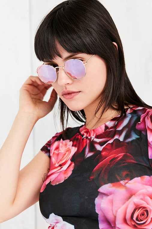 Urban Outfitters Round Metal Sunglasses,purple,one Size