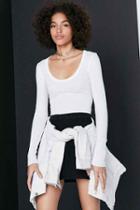 Urban Outfitters Truly Madly Deeply Around Town Long-sleeve Tee,white,m