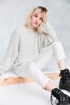 Urban Outfitters Bdg Ashley Waffle Stitch Crew Neck Sweater