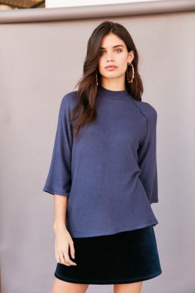 Project Social T In The Clouds Cozy Mock-neck Top