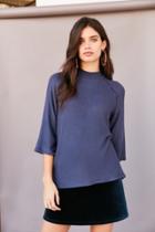 Project Social T In The Clouds Cozy Mock-neck Top