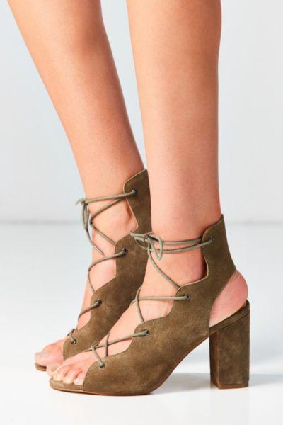 Urge Footwear Shine Lace-up Heel